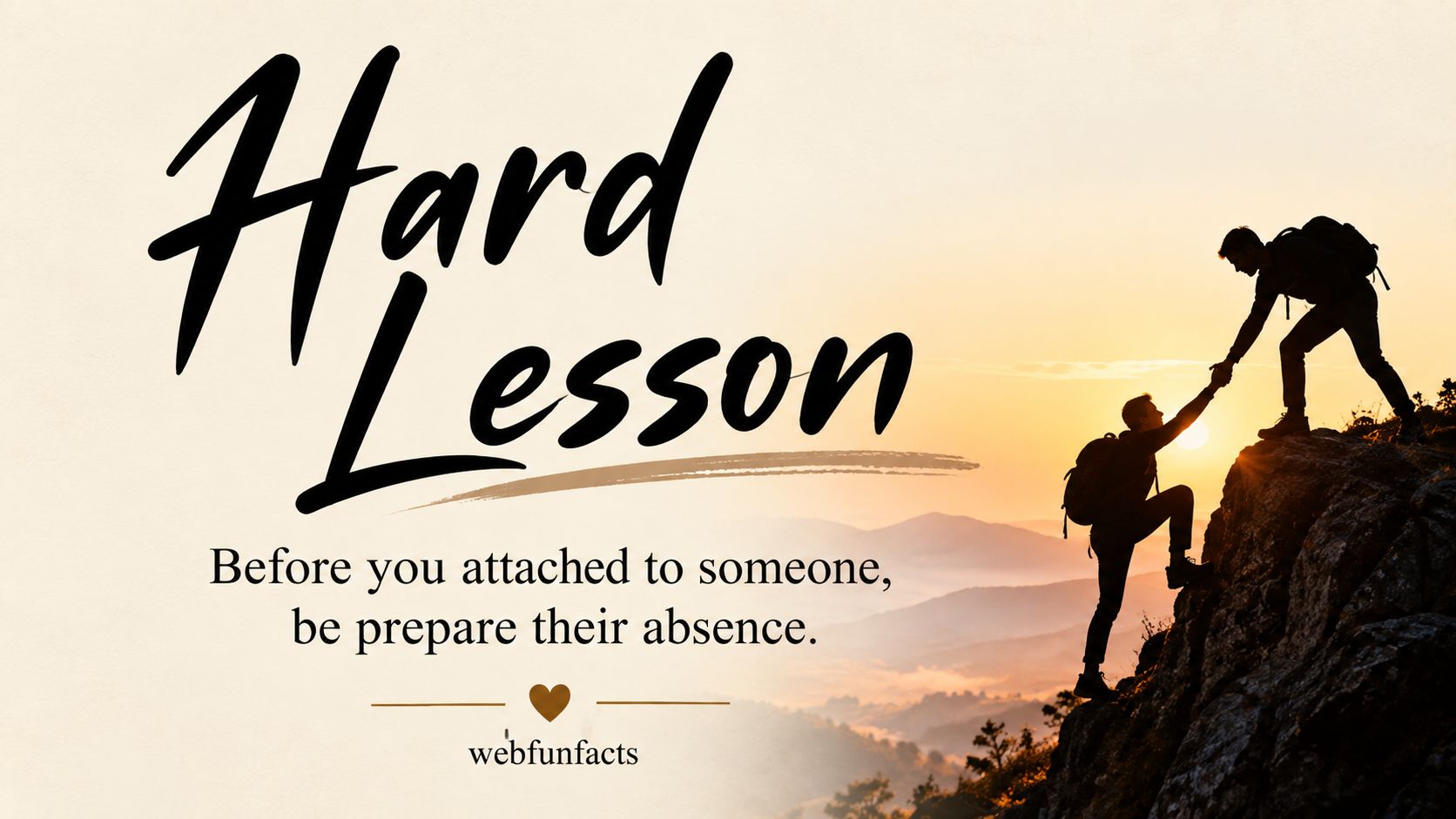 Before You Get Attached to Someone, Be Prepared for Their Absence — WebFunFacts | Quote of the Day, 4 October 2026