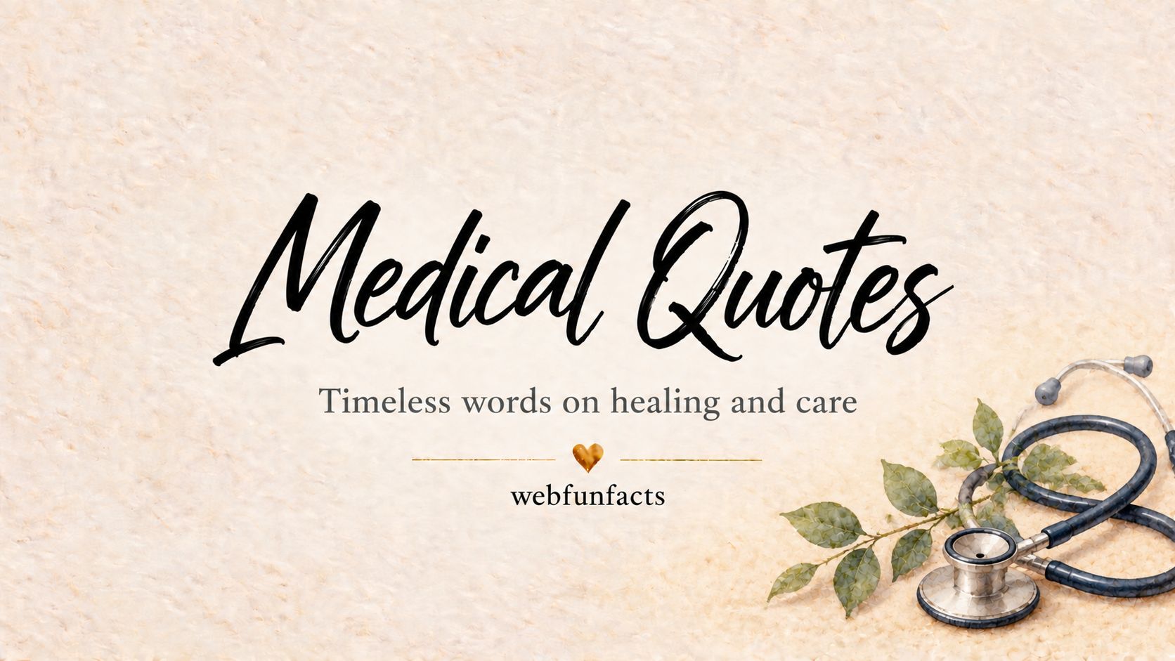 Medical Quotes - 200 Best Quotes for Doctors, Nurses and Healers Medical quotes thumbnail with watercolour stethoscope beside green leaves - 200 best medical quotes for doctors, nurses and healthcare workers | WebFunFacts