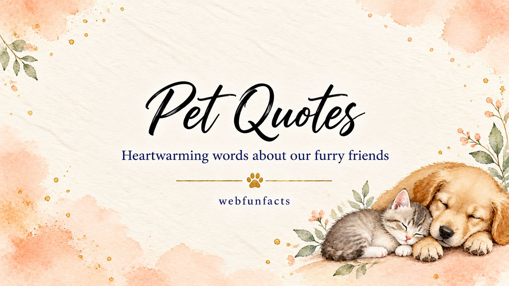Pet Quotes – 200 Famous Quotes About Dogs, Cats & Companionship Pet quotes thumbnail with famous quotes about dogs, cats and loyal animal companions | WebFunFacts