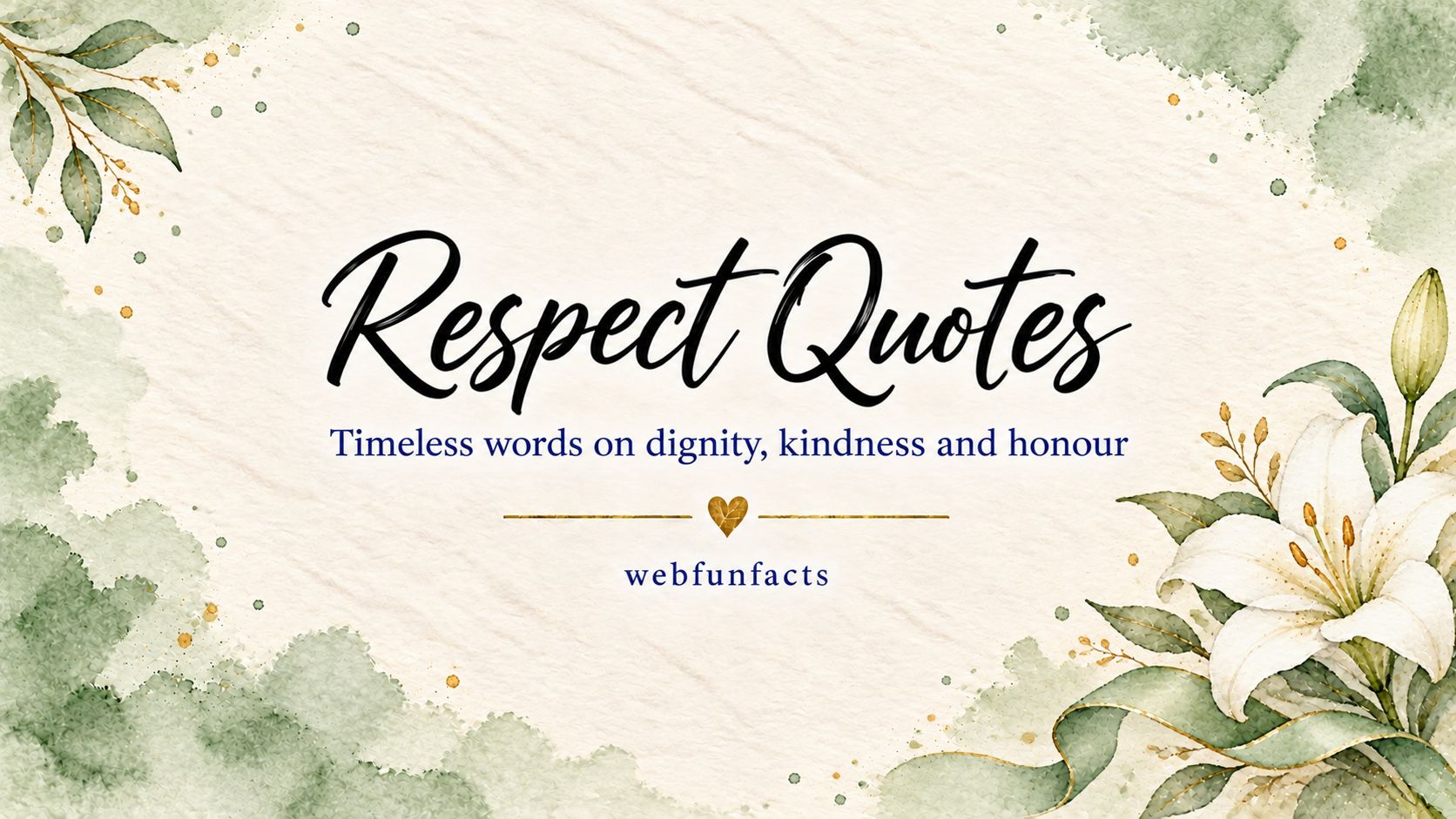 Respect Quotes – 200 Famous Quotes on Self-Respect, Dignity & Kindness Respect quotes thumbnail with famous quotes about self-respect, dignity and kindness | WebFunFacts