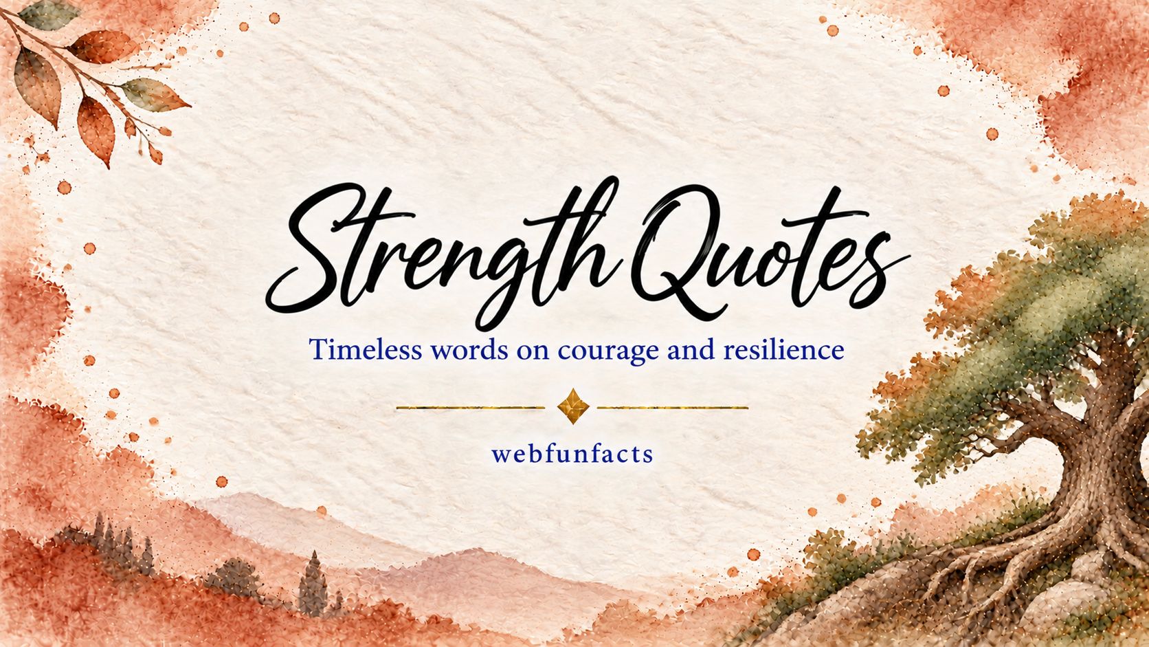 Strength Quotes – 200 Famous Quotes on Inner Strength & Resilience Strength quotes thumbnail with famous quotes about inner strength, courage and resilience | WebFunFacts
