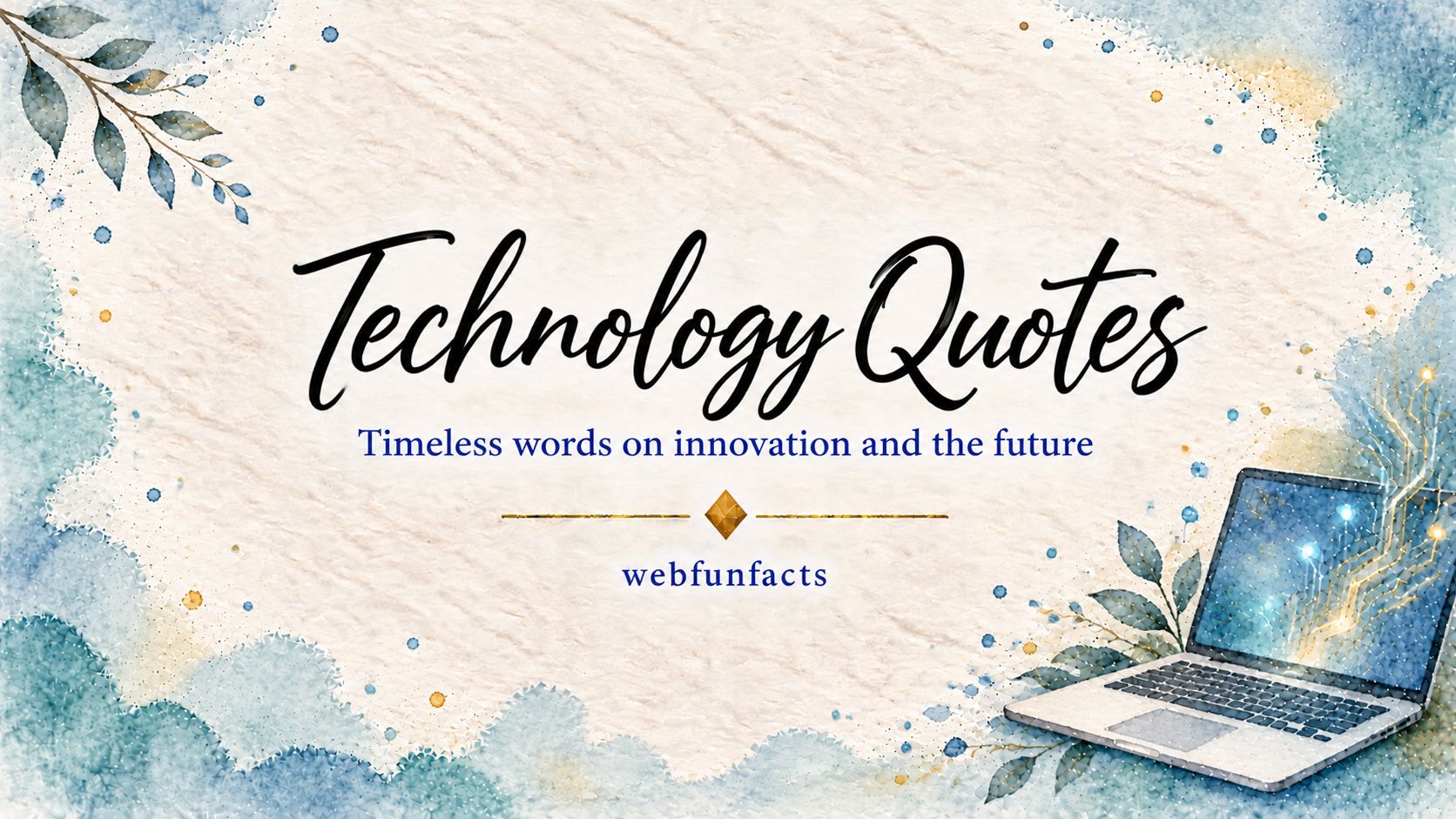 Technology Quotes – 200 Famous Quotes on Innovation & the Future Technology quotes thumbnail with famous quotes about innovation, computers and the future | WebFunFacts