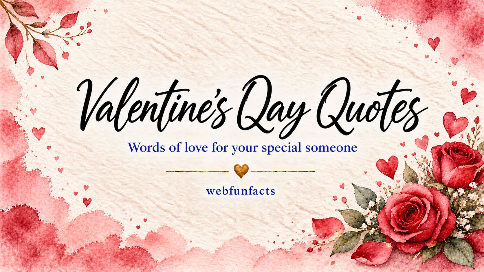 Valentine's Day Quotes – 200 Romantic Quotes on Love & Togetherness Valentine's Day quotes thumbnail with romantic quotes about love, hearts and togetherness | WebFunFacts