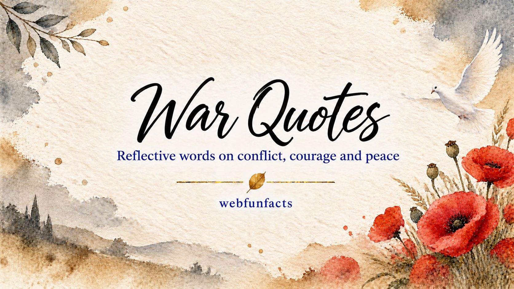 War Quotes – 200 Famous Quotes on War, Peace & the Cost of Conflict War quotes thumbnail with famous quotes about war, peace, strategy and the human cost of conflict | WebFunFacts