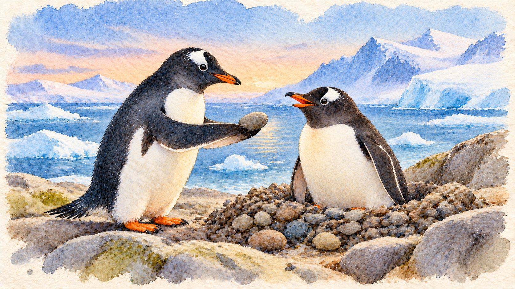 penguin fact 20 pebble gift