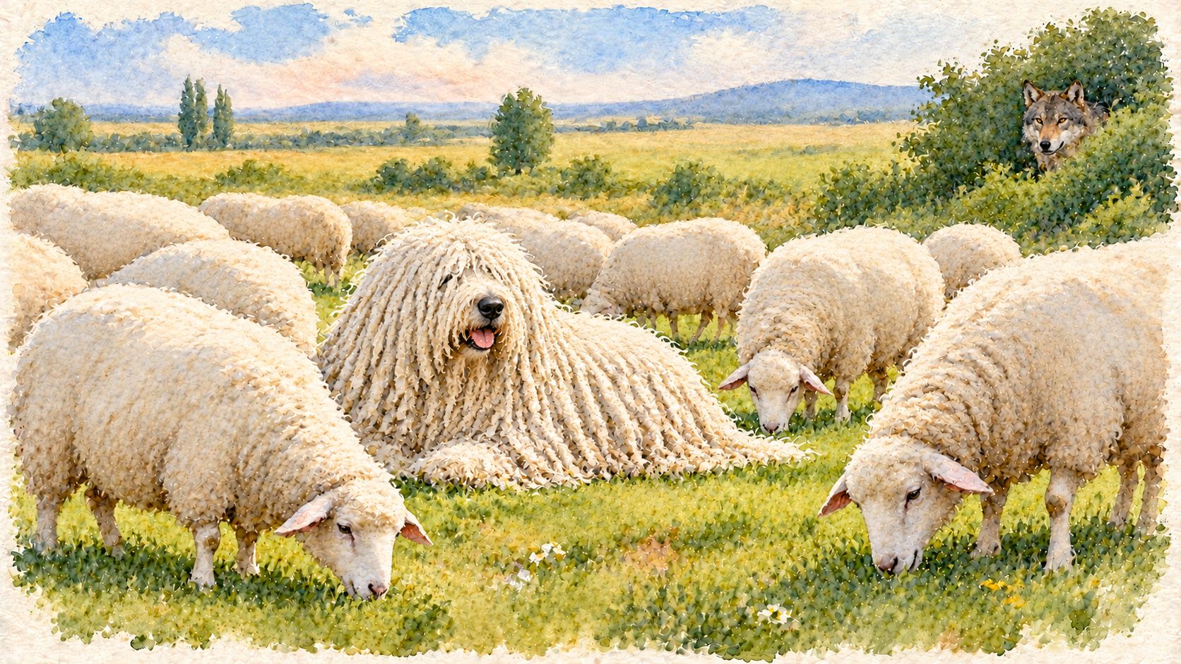 komondor fact 20 hiding among sheep