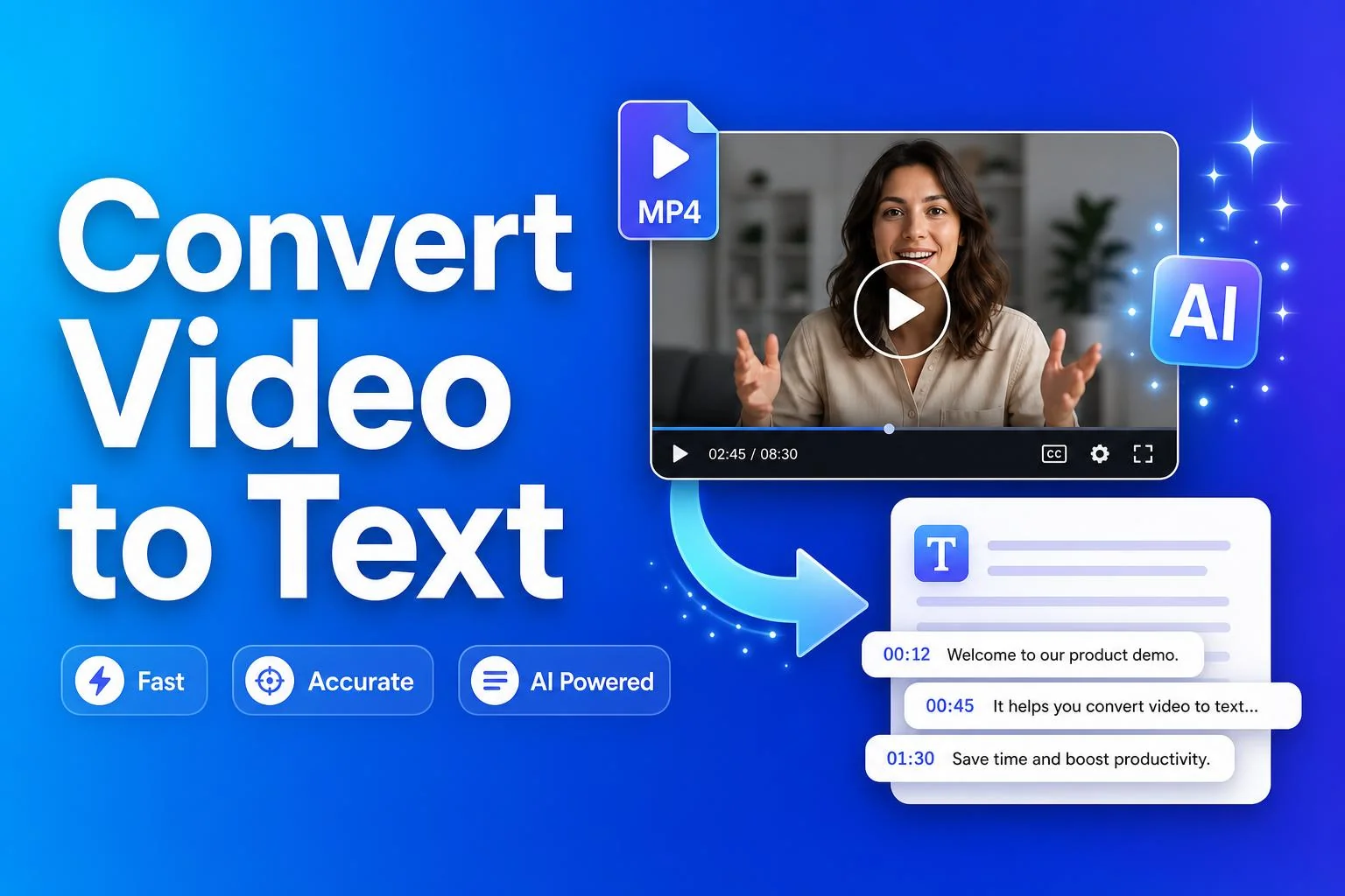 How to Convert MP4 Videos to Text AI Video to Text Converter