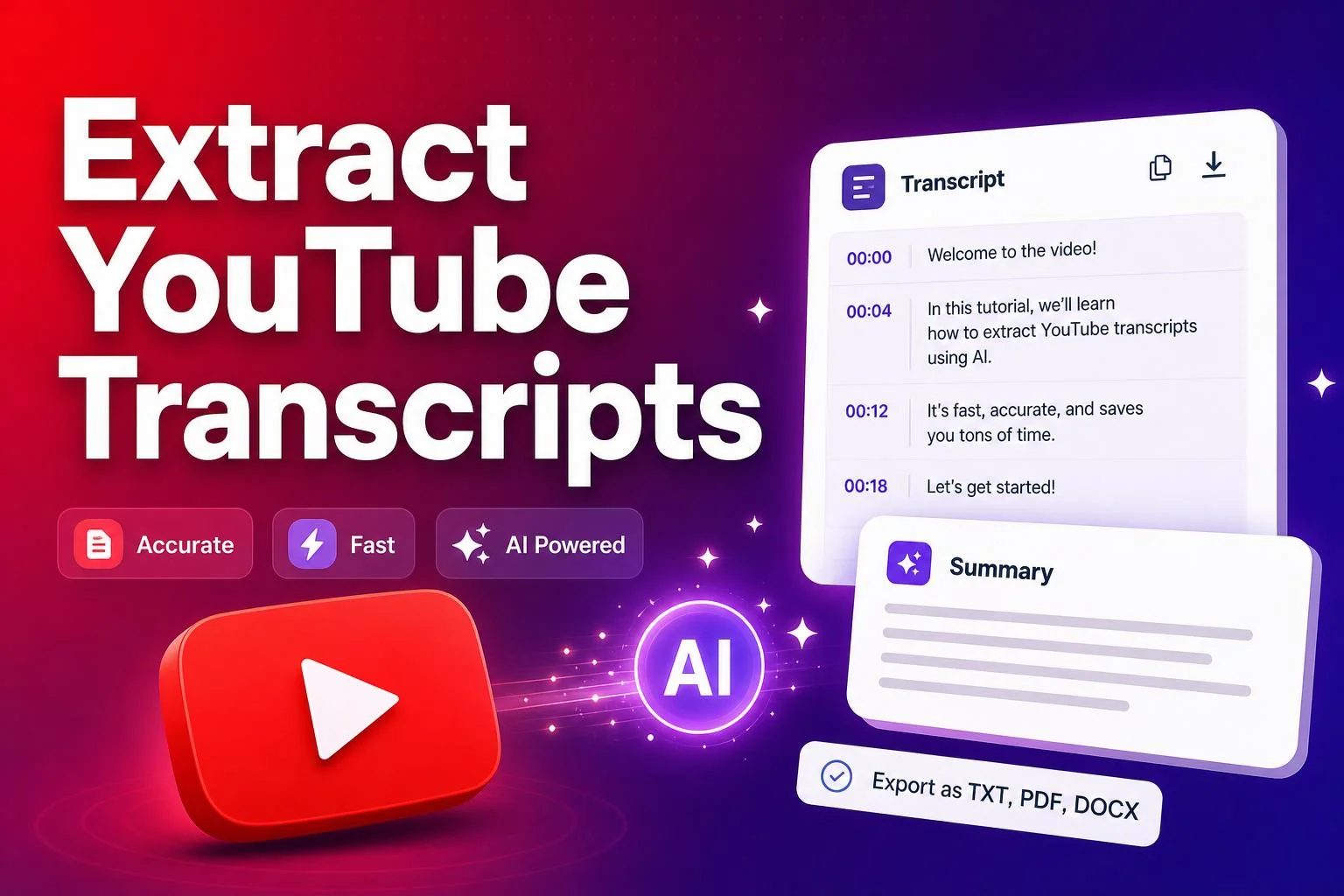 Complete Guide to YouTube Transcript Generators Free YouTube Transcript Generator Tool