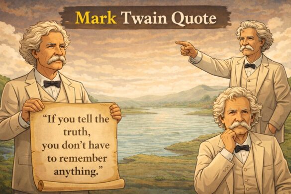 Mark Twain inspirational quote on life and wisdom.