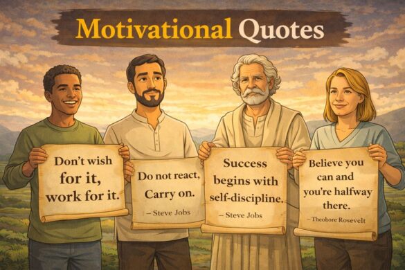 Motivational quote inspiring success and positive thinking.