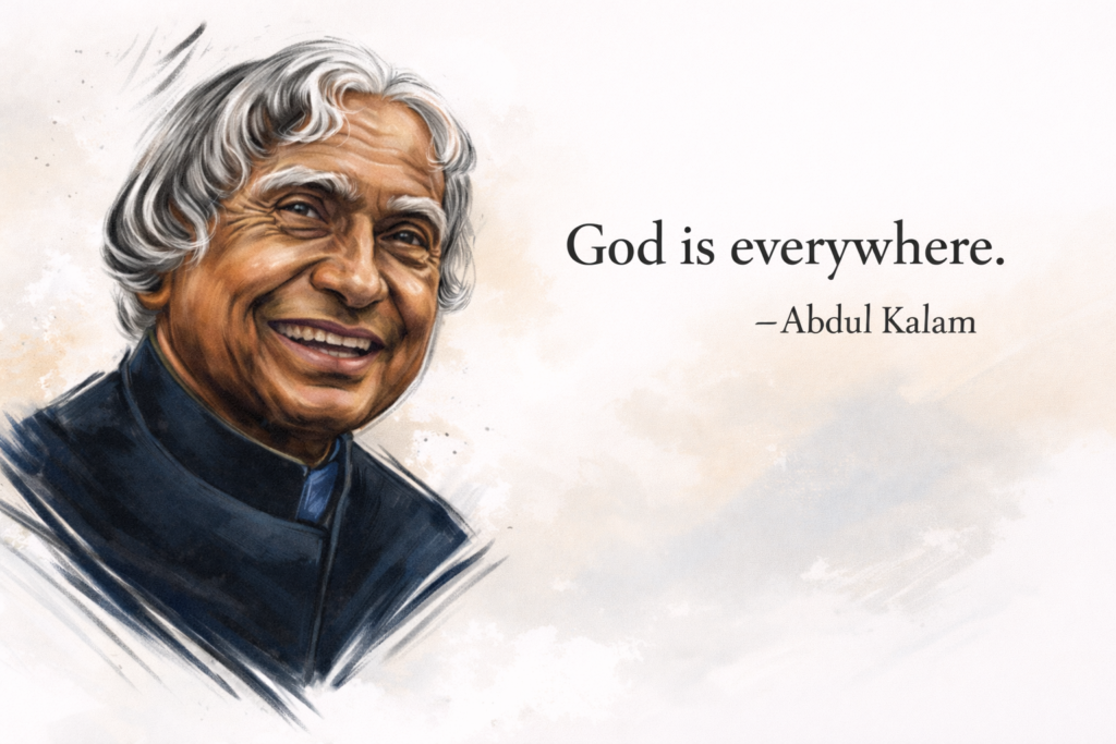 Motivational Abdul Kalam quote encouraging youth to aim high in life