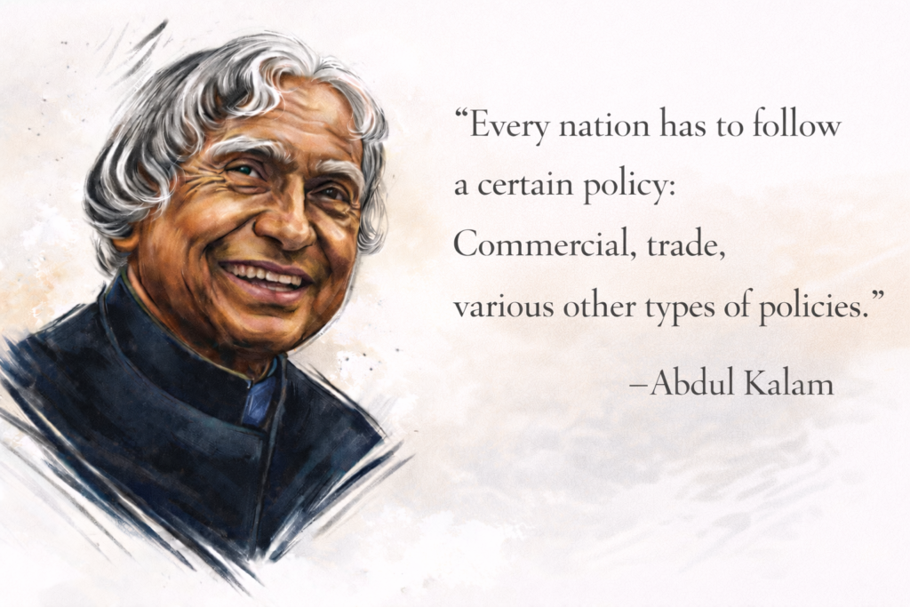 Life lesson quote by Abdul Kalam focused on discipline and determination
