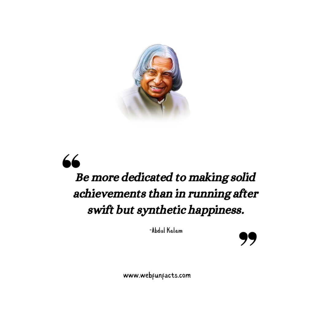 Abdul Kalam quotes on success