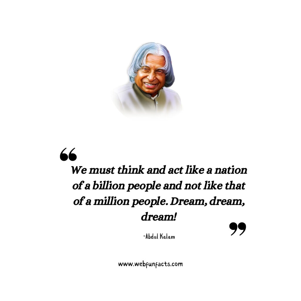 Short and Powerful Abdul Kalam Quotes to Remember
