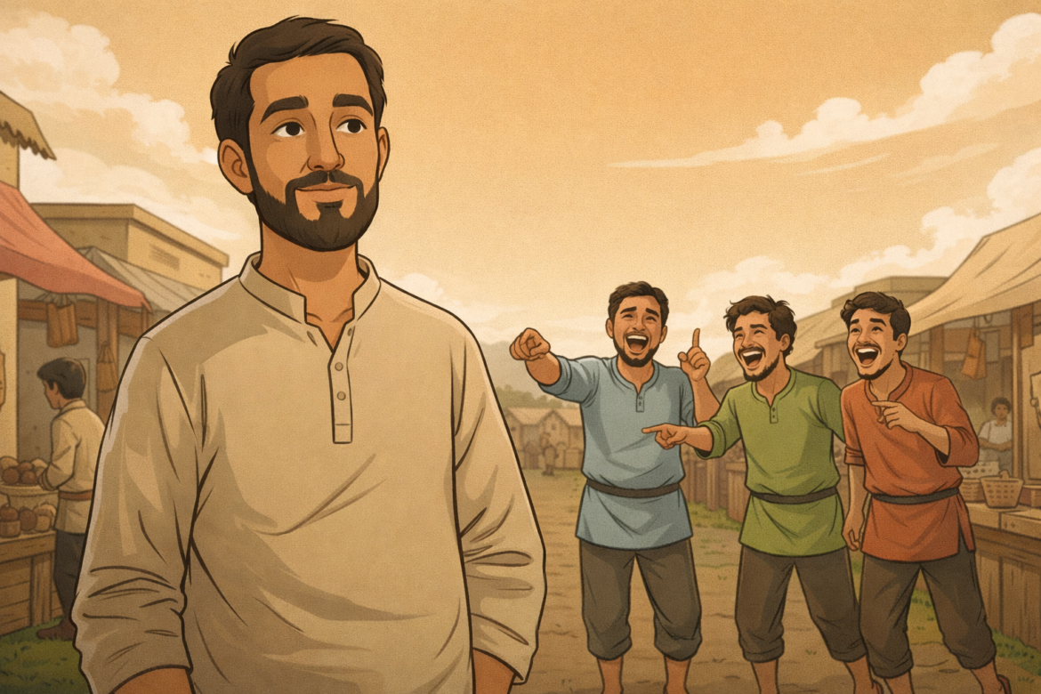 “man staying calm instead of reacting to anger”