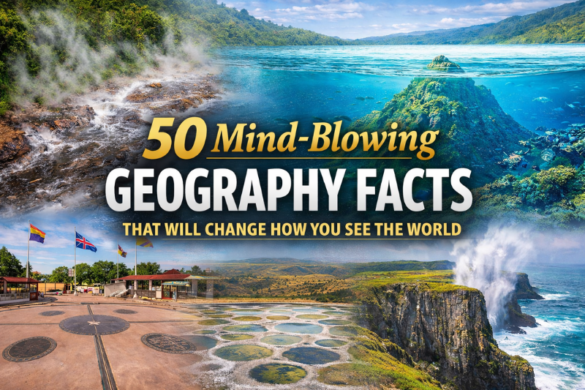 50 geography facts and mysterious Earth discoveries, from boiling rivers to hidden continents and rare natural wonders.