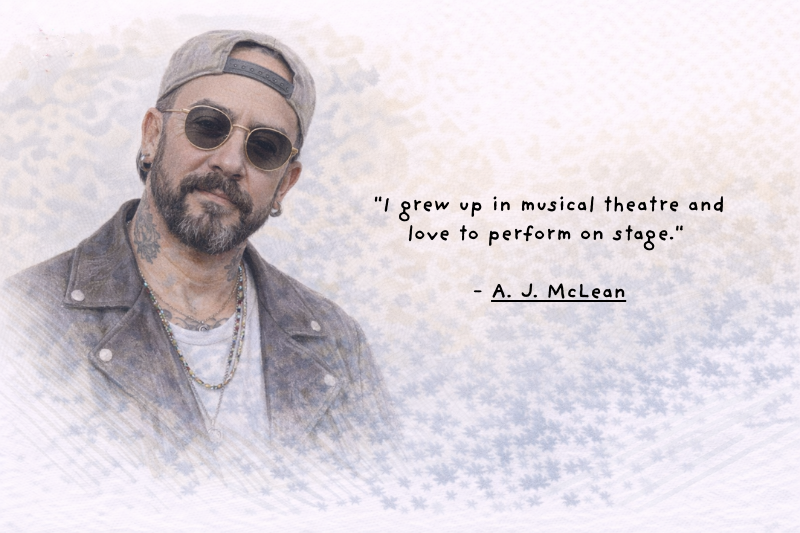 A. J. McLean on stage during concert tour showcasing pop music career