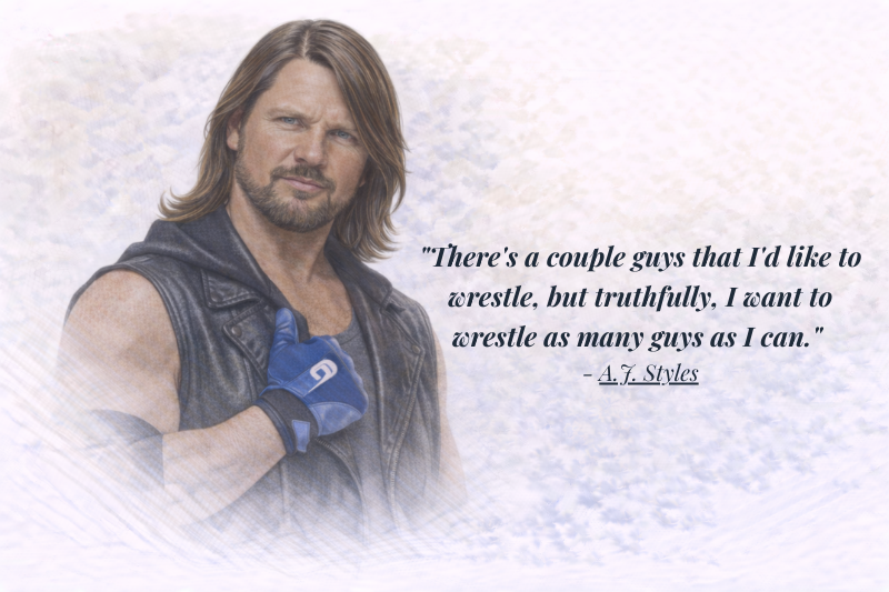 A.J. Styles motivational quotes about hard work and championship mindset