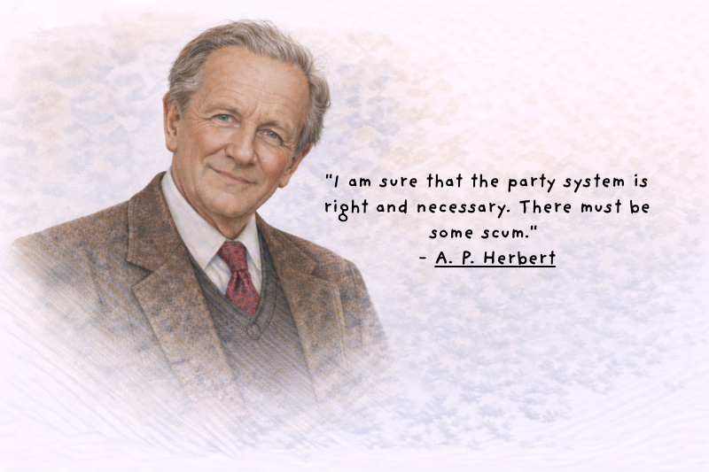 Inspirational A. P. Herbert Quotes on law, liberty, and classic British wit