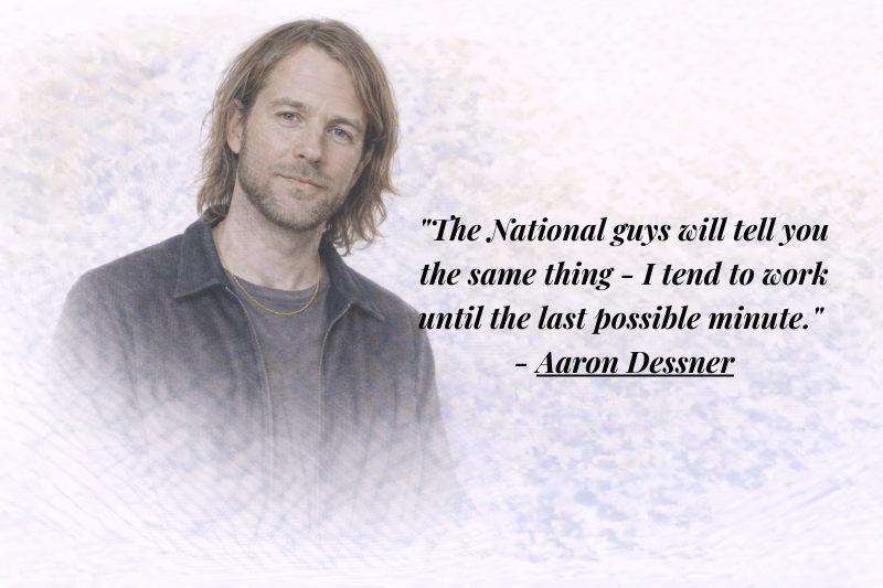 Inspirational Aaron Dessner songwriting quotes for musicians
