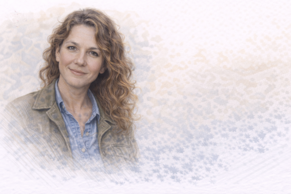 A. J. Langer portrait featured in A. J. Langer Quotes article about acting and personal growth