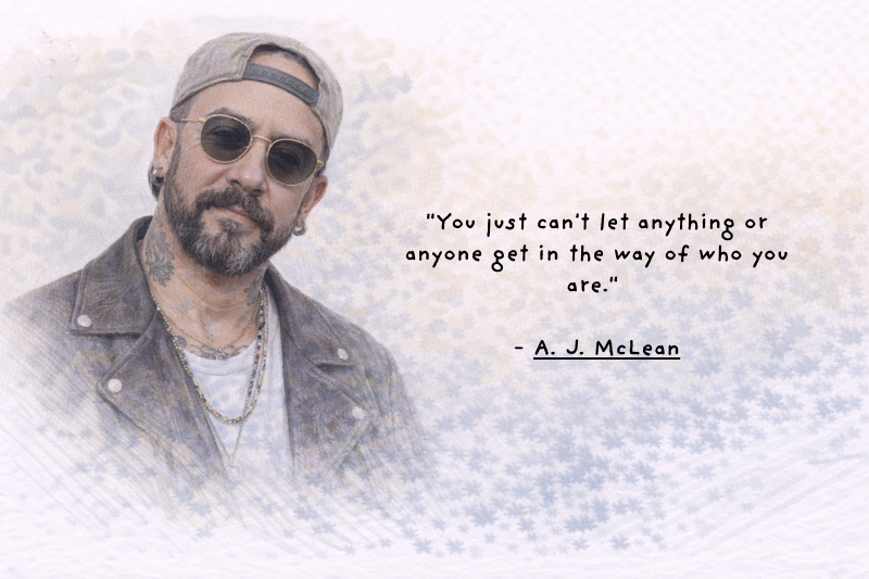 A. J. McLean portrait featured in A. J. McLean Quotes article on resilience
