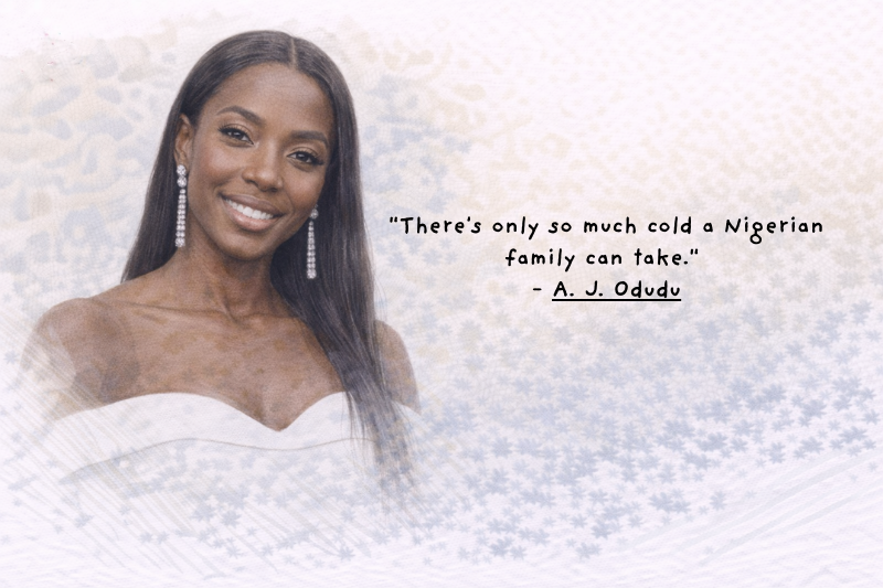 A. J. Odudu on stage inspiring audiences with bold confidence