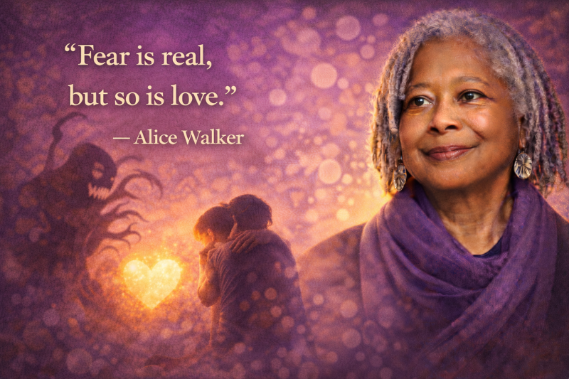 Uplifting Alice Walker quote about inner peace
