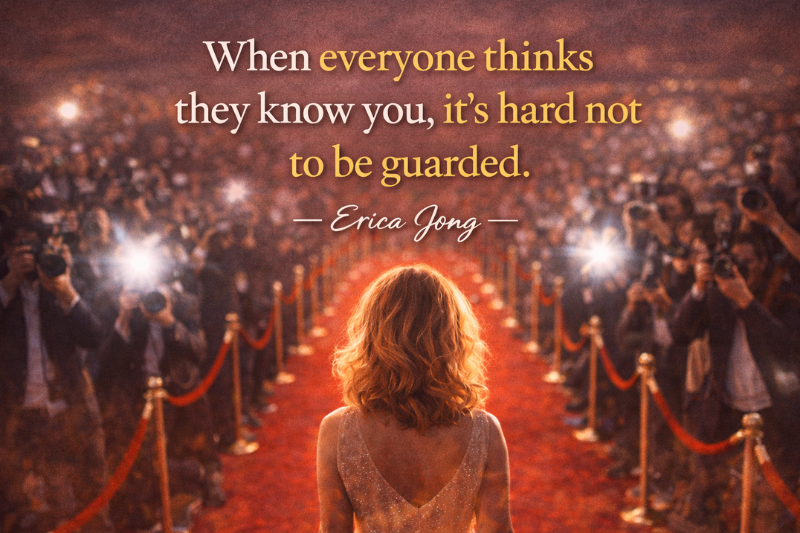 Inspirational Erica Jong quote about courage, risk, and freedom.