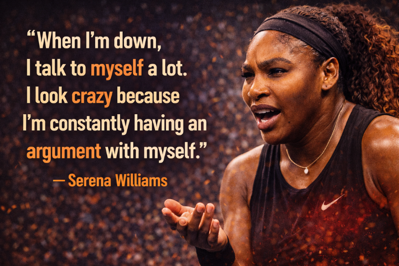 Serena Williams mindset quote about strength and perseverance