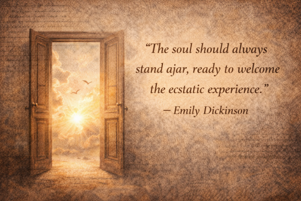 Classic Emily Dickinson quote design for inspirational blog content