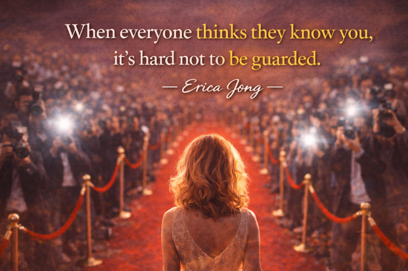 Inspirational Erica Jong quote about courage, risk, and freedom.