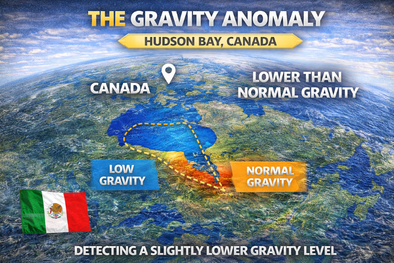 Hudson Bay gravity anomaly explaining Earth science mysterious facts