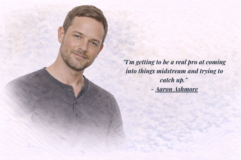 Aaron Ashmore Quotes about acting, perseverance, humility, and success from the Smallville and Warehouse 13 star.