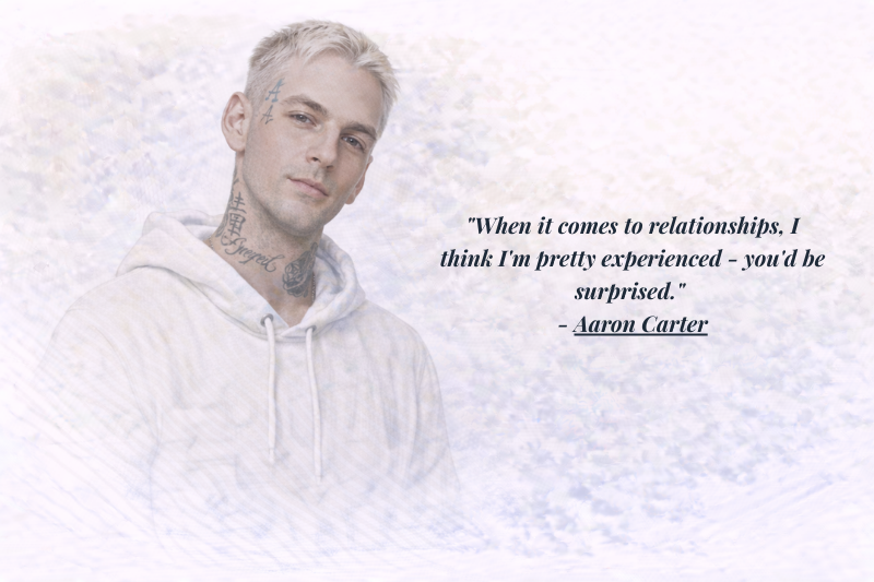Aaron Carter Quotes about fame, music career, resilience, and personal growth