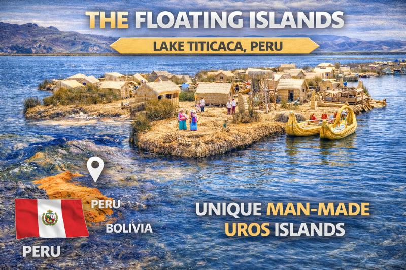 Floating Islands Lake Titicaca showcasing cultural geography facts