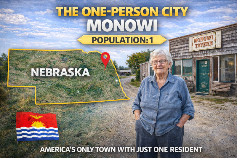 Monowi Nebraska one person town highlighting unusual city facts