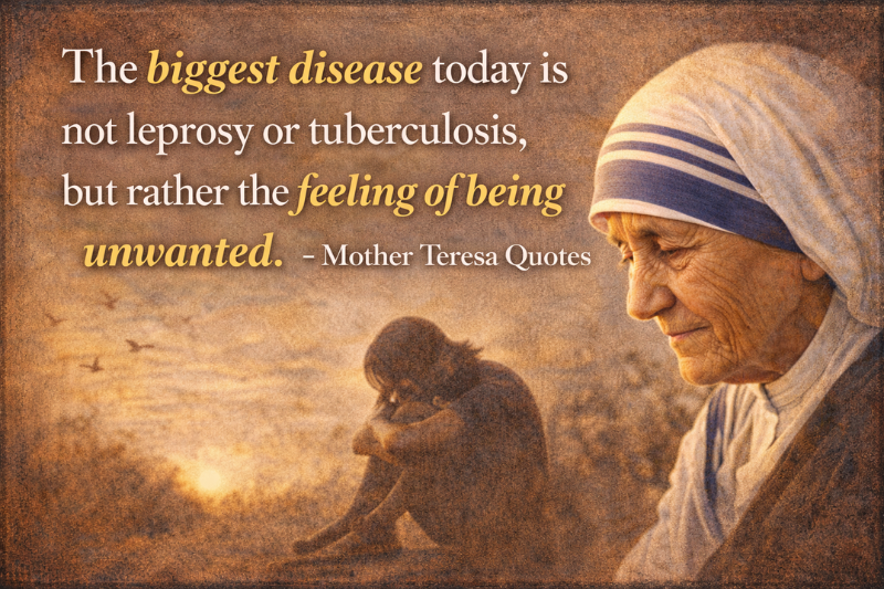 Inspirational Mother Teresa quotes on charity, faith, and helping others
