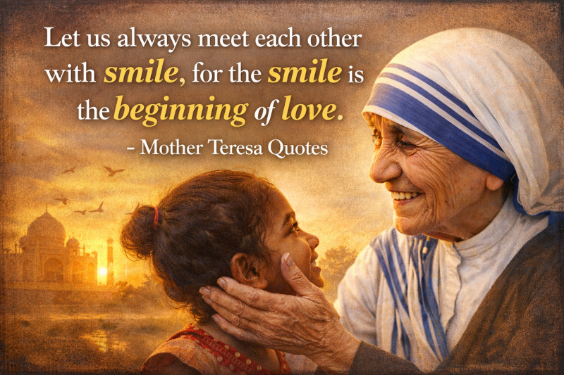 Mother Teresa quotes about love, kindness, and compassion in daily life