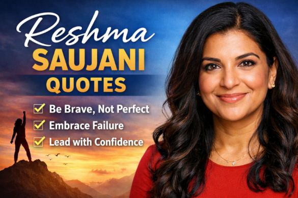 Reshma Saujani inspirational quote about bravery, failure, success, and women empowerment with motivational background design.