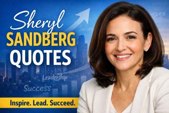 Inspirational Sheryl Sandberg quote about leadership, courage, resilience, and career growth
