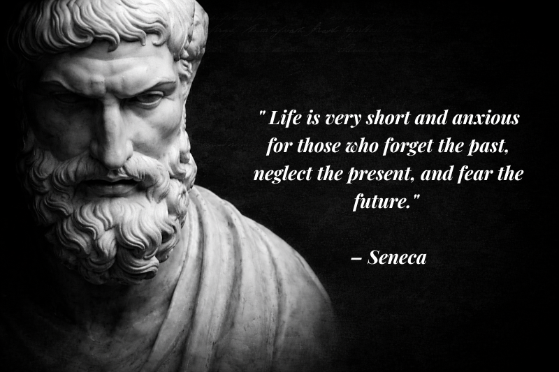 Black and white marble bust symbolizing Stoicism for men