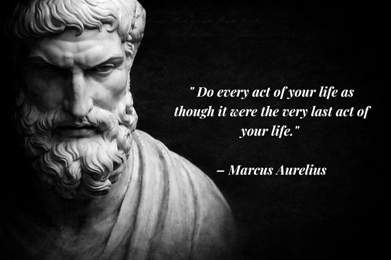 Timeless Stoic wisdom represented by ancient marble sculpture