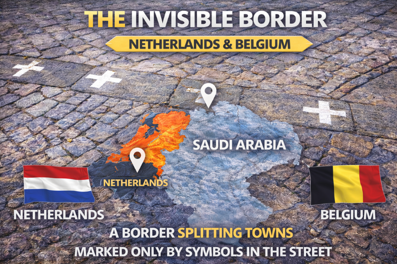 Invisible border between Sweden and Norway revealing political geography facts