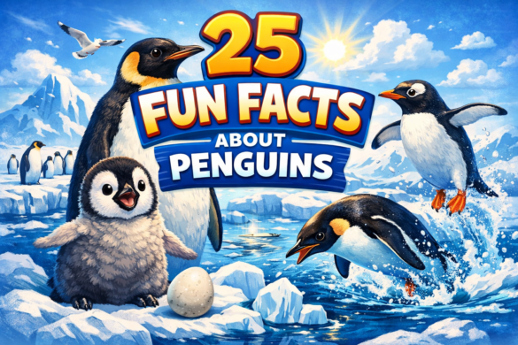 Penguin family in Antarctica highlighting interesting fun facts about penguin