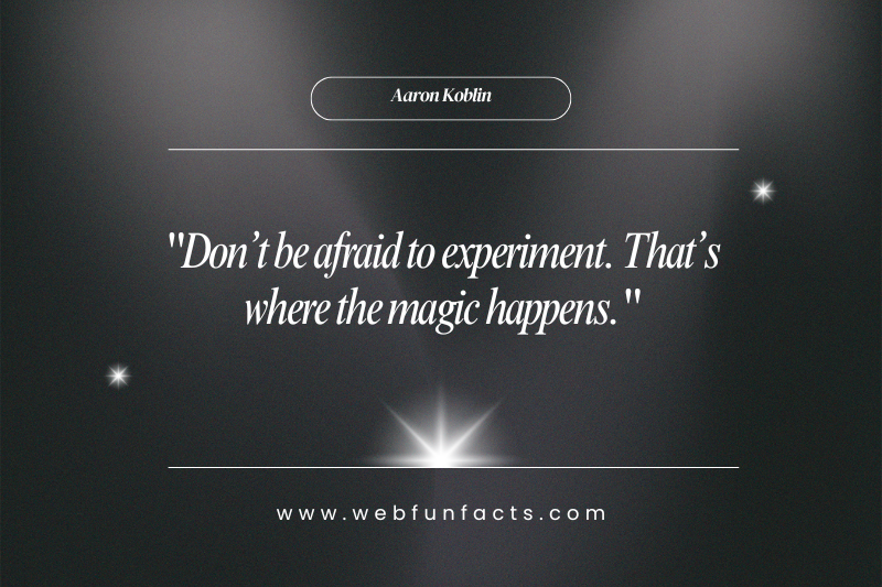 Famous Aaron Koblin quotes on digital art, innovation, and creativity