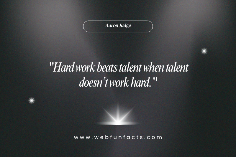 Famous Aaron Judge quotes about baseball, teamwork, and perseverance