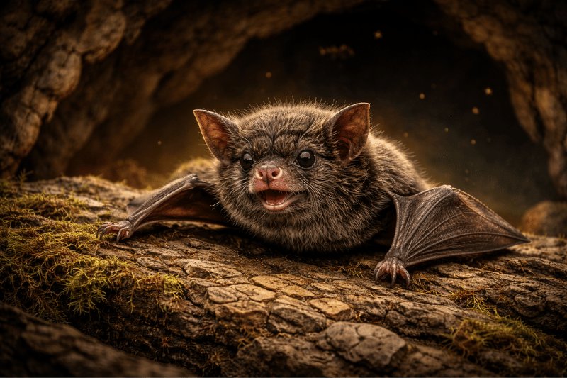 Educational image highlighting interesting facts about bats and their habitats