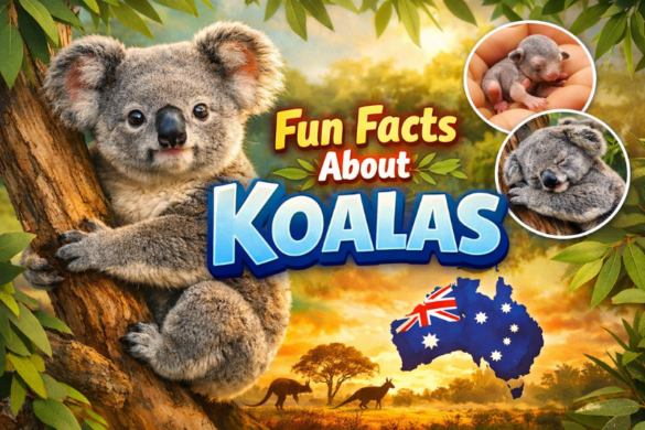 Cute koala sitting on a eucalyptus tree branch in Australia – fun facts about koalas and their unique lifestyle