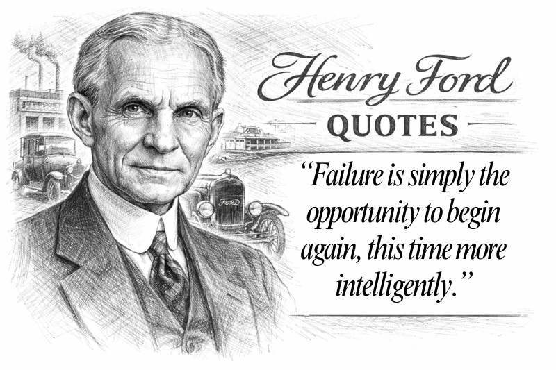 “Failure is simply the opportunity to begin again, this time more intelligently.”